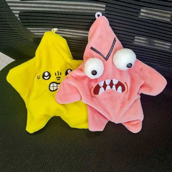 Dancing Stars Plush Toy Cute Moving Meteor Pendant Doll Backpack Ornament Stuffed Doll Swinging Stars KeyChain Gifts for KidsXJ250115