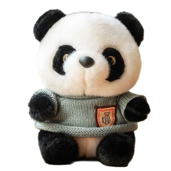 25CM Cute Panda Plush Toy Chinese National Treasure Chuanhoodie Sweater Doll Festival Gifts For Childrens Birthday Gifts Z250208