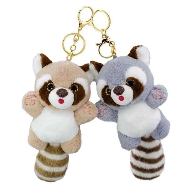 Raccoon Plush Keychain Stuffed Animals Plush Raccoon Plush Pendant Exquisite Kaii Stuffed Animal KeyringXJ250115