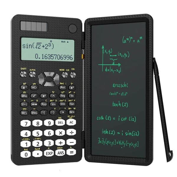 Mini Scientific Calculator with Writing Tablet Calculators Notepad Memo Office Electronics School Supplies 991es Ms EX 82ms 250206