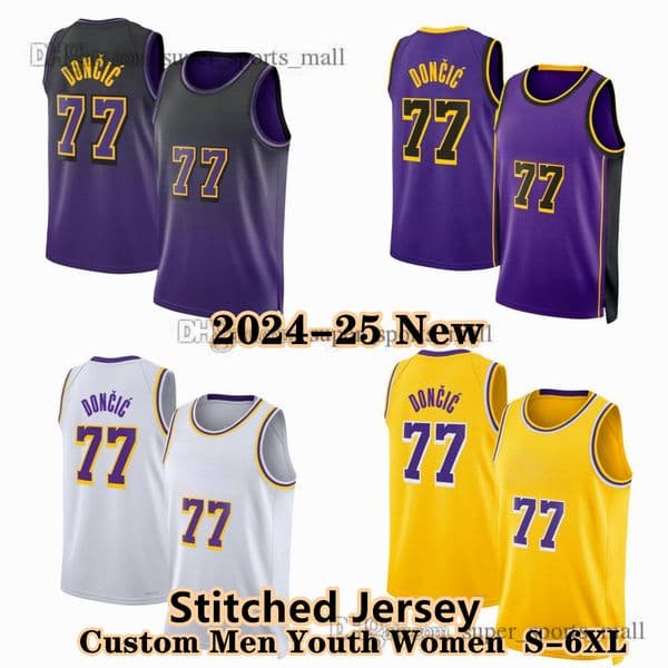 77 Doncic 2025 New City Stitched Basketball Jerseys Custom Mens Youth Women Jersey S-6XL