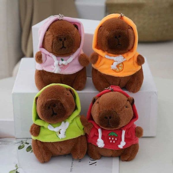 Cute Capybara Pendant Plush Toy Doll Bag Hanging Ornaments Cute Kapila Keychain Doll Car Pendant Desktop Doll OrnamentsXJ250115
