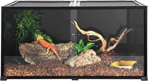 Luxury Acrylic Aquariums Large 120 Gallon Terrarium Reptile 48 X 24 Black-Tinted Eco-Terrarium 270 Full View Glass Tank H250205