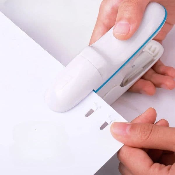 Desktop Stapleless Stapler for Fixing Up To 8 Sheets for Home School Office Desktop Stapler Ticket Paper and Document Binding 250206BJ
