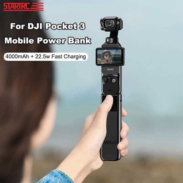 Sports Action Video Cameras For DJI Osmo Pocket 3 Accessories Mobile Power Bank 4000mAh Battery Handheld Fast Charging Charger Camera Extension CL250208
