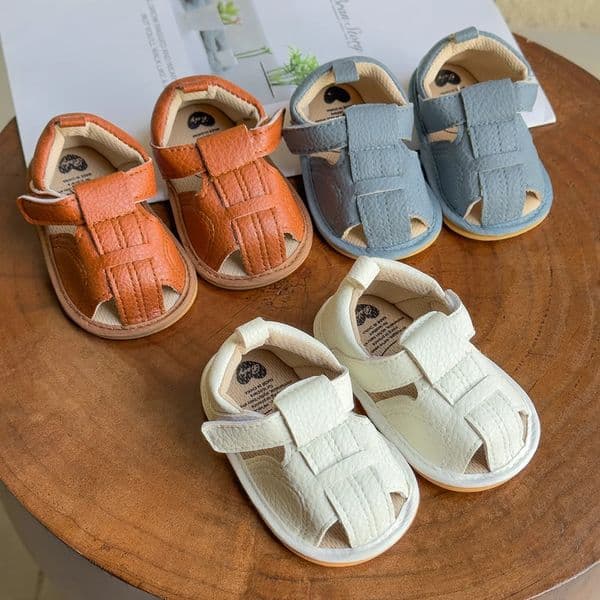 Baby Sandals Shoes Boy Girl PU Soft Bottom Sole AntiSlip Infant First Walker Crib born Moccasins 250207c