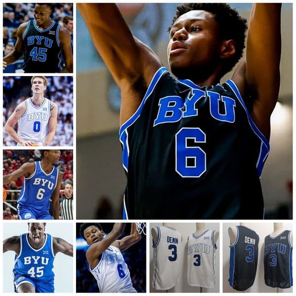 Custom 2024 XII BYU Cougars Basketball Jersey Kanon Catchings Tredyn Christensen Egor Demin Braeden Moore Richie Saunders Trevin Knell BYU Jerseys Stitched