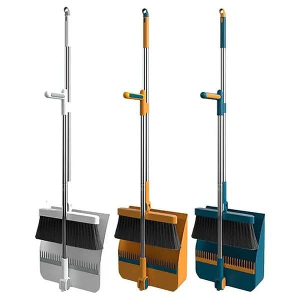 Foldable Broom And Scoop Set Upright Dust Pan And Brush Set 180 Degree Rotation Dustless Floor Soft Brush Home Cleaning Products 250208