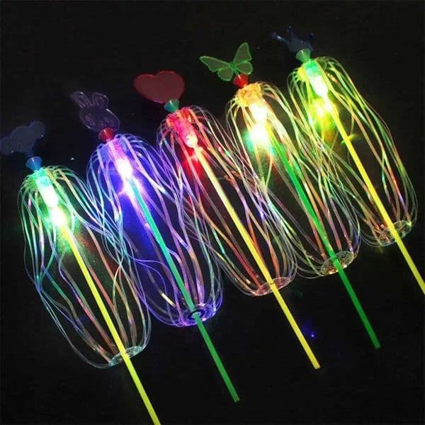 1Pcs Rainbow Magic Stick Wand LED Bubble Flower Colorful Shining Light Wand Stick Toy Special Flashlight Children Luminous Toy W250210