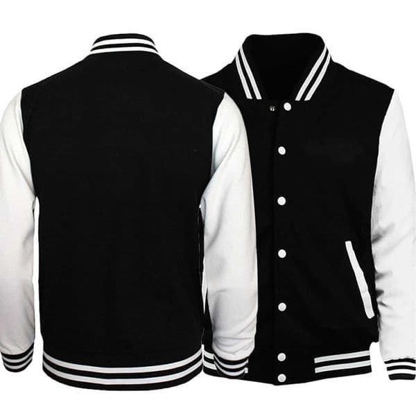 Black White Solid Color Jacket Loose Oversized Clothes Casual Men Baseball Clothes Personality Street Coat Warm Fleece Jackets D251101