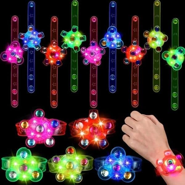 Glow In The Dark Luminous Bracelet Toys Wrist Band Light Up LED Watch Toys Flash Light Cartoon Glow Watch Bracelet Children W250210