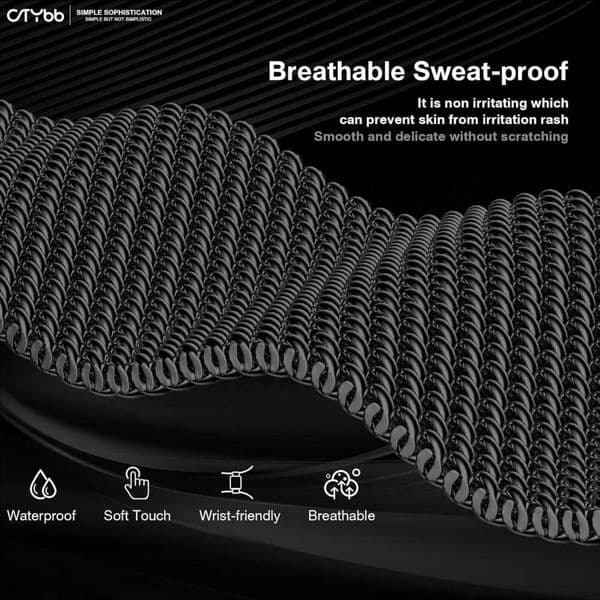 CTYBB ese Mesh Loop Compatible with Apple Watch Band 49mm 46mm 45mm 44mm 42mm Men Women, Stainless Steel Wider Metal Strap Magnetic Clasp for iWatch Series