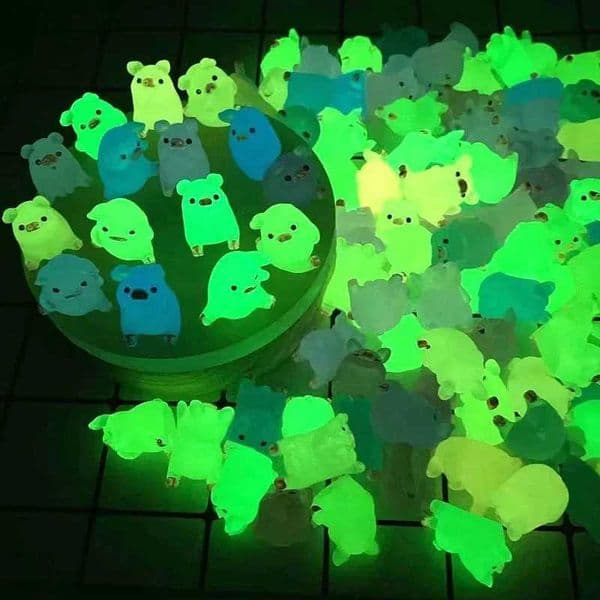 5-50PCS New Kids Glow Piglet Toy DIY Resin Accessories Cream Gel Material Decoration W250210