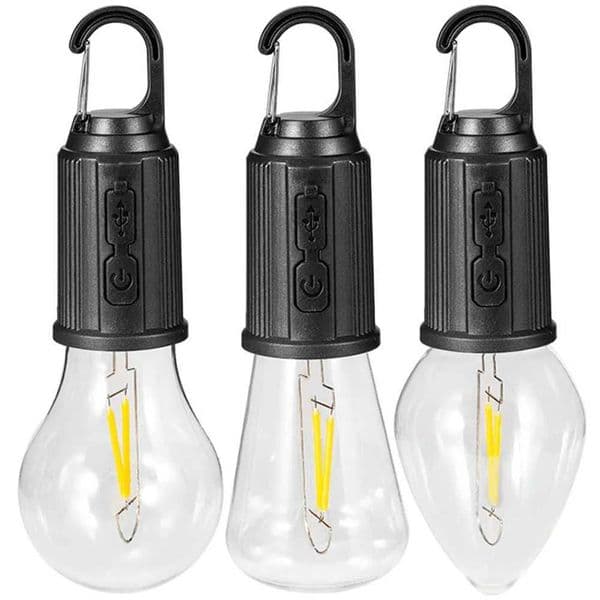 Outdoor tent light with hook portable camping light 600mAh mini hook emergency light C-type charging waterproof used for barbecue exploration X250211