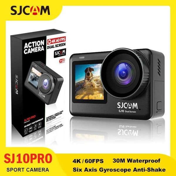 SJCAM SJ10 Pro Dual Screen Action Camera 4K 60FPS Six Axis Gyroscope Anti-Shake Waterproof 2.33 Touch Screen Sport Camera X250210