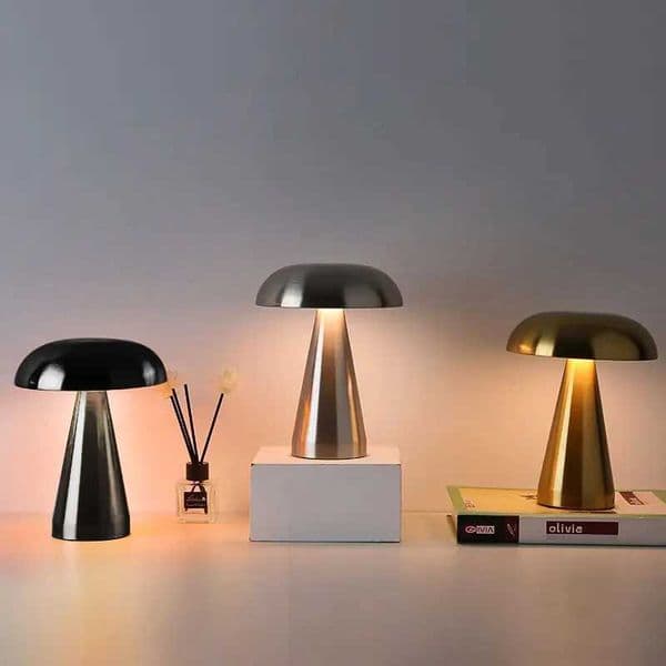 Retro LED Rechargeable Touch Metal Table Lamp Three Colors Bedside Creative Ambient Light Bar Outdoor Decoration Night Light Z250211