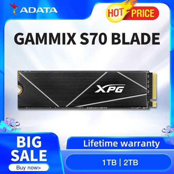 novo ADATA XPG GAMMIX S70 Blade PCIe Gen4x4 M.2 2280 Nvme 1TB 2TB Internal Gaming SSD For Desktop Hard Disk PC PS5 ssd thumbnail 2