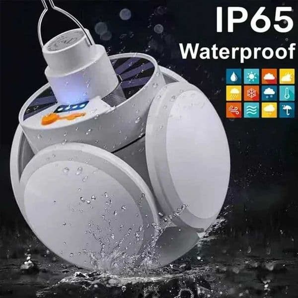 Solar Energy Camping Lamp 5 Modes SOS Waterproof USB Rechargeable LED Remote Control Foldable Lantern Portable Emergency Lamp X2502112