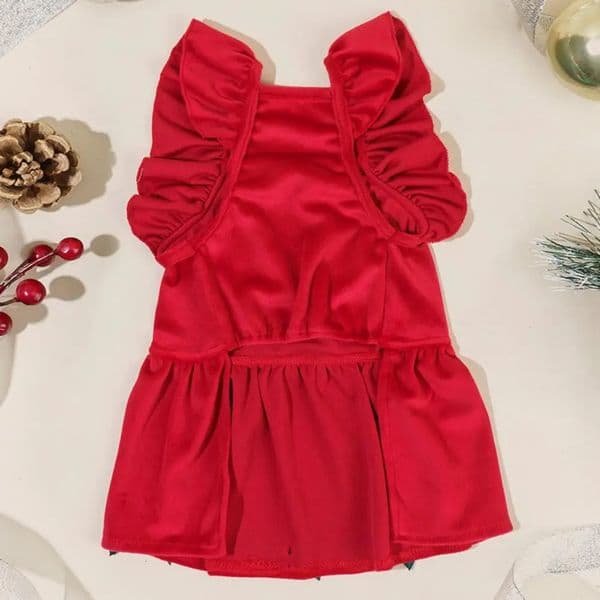 Cat Dress Elegant Pet Dress Christmas Dog Costume with Skirt Bow Headdress Cat Princess Dress for Festive Pet Supplies Pet Skirt 250207BJ