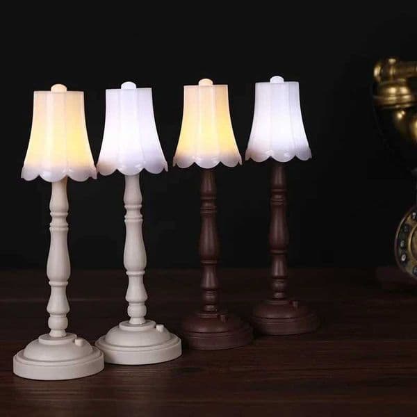 1/6 Scale White LED Desk Lamp Model Furniture for Hot Toys BJD Dollhouse Accessory Kids Pretend Play Toys Z250211