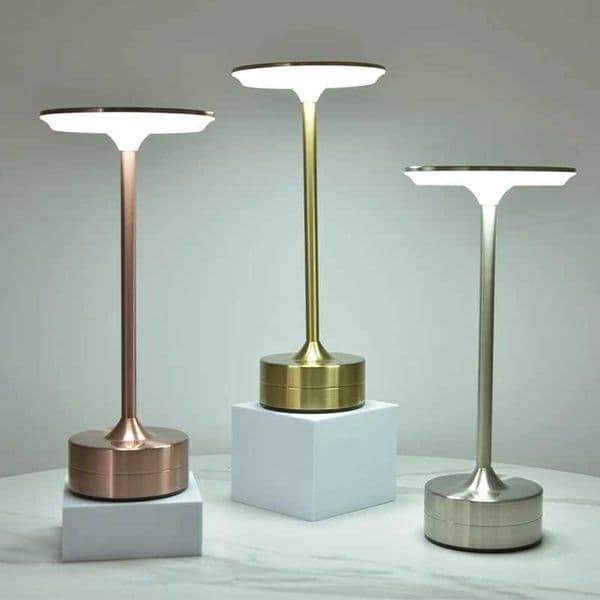 Iron LED Desk Lamp LED Night Light Rechargeable USB Charging Decorative Lamp Touch Portable Atmosphere Simple Decorative Z250211