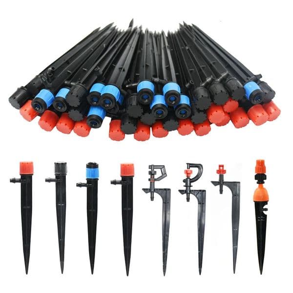 90/180/360 Degree Adjustable Irrigation Dripper Inserting Ground 4/7mm Hose Garden Watering 13cm Rotating Vortex Sprinkler 250207