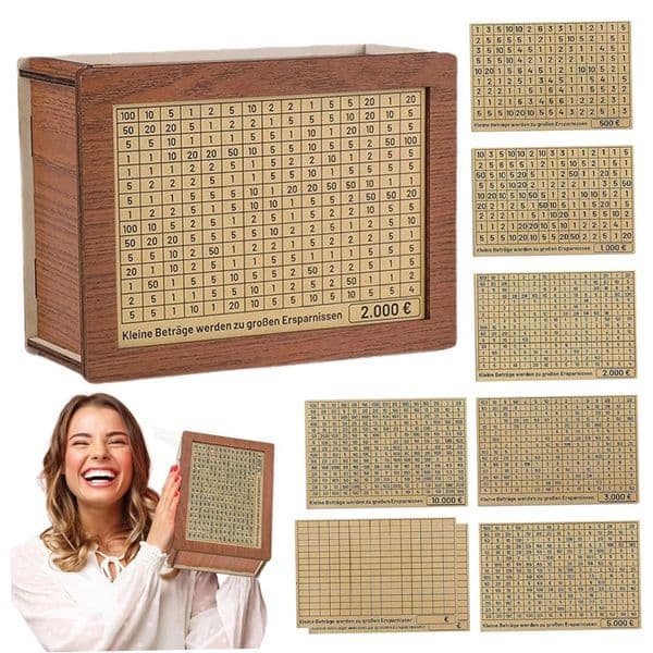 Japanese Piggy Bank 10000 Moneybox Magic Retro Money Box 5000 Euro Money Saving for Adults Cash Coins Wooden Saving Goal Habit 250211