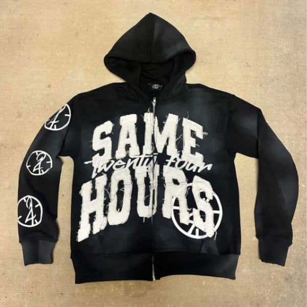 2024 European and American crossborder letter trendy hooded autumn winter hoodie mens womens 250110