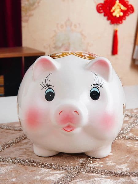 Piggy Bank Piggy Bank Large Capacity Ceramic Pig Decoration Money Saving Box Original Separate Pieces Piggy Bank Cute 250211