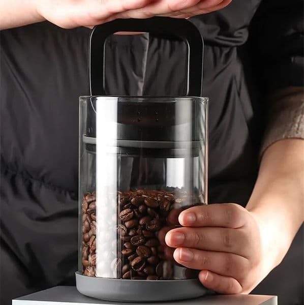 Glass Airtight Canister Food Container Tea Coffee Beans Kitchen Storage Bottles Jar Sealed Grounds Candy Jars Organizer 250211