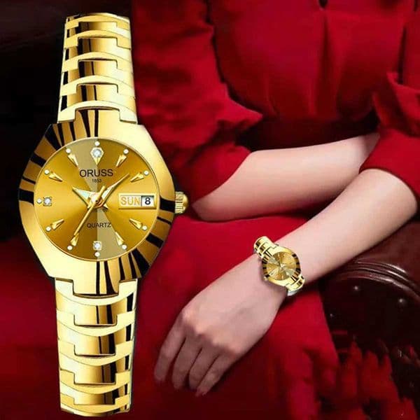 ORUSS Business Casual Womens Quartz Watches Luxury Fashion Wristwatch Stainless Steel Date Week 30M Waterproof Womens WristwatchXJ250213