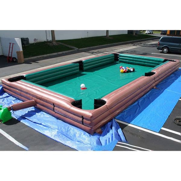10mLx6mW (33x20ft) High Quality inflatable billiard table Oxford inflatables snooker soccer pool tables field football pitch with blower and 16balls for sale