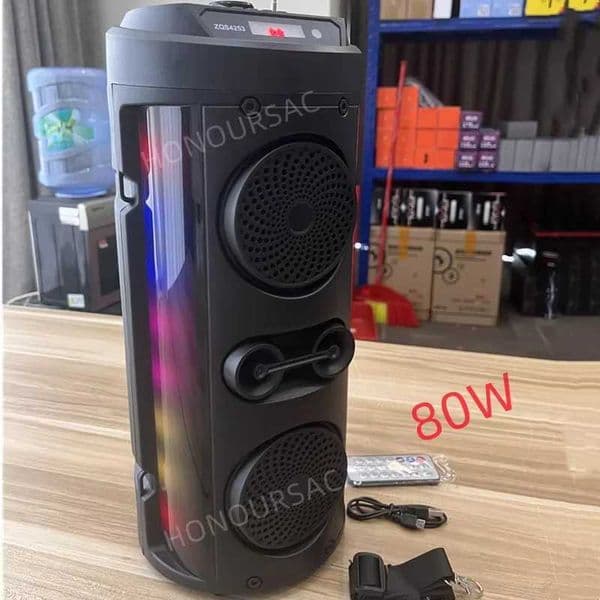 Karaoke Speaker Caixa De Som RGB Color TWS Party Outdoor Portable Dual Speakers Stereo Subwoofer Audience FM/TWS/USB Z250213