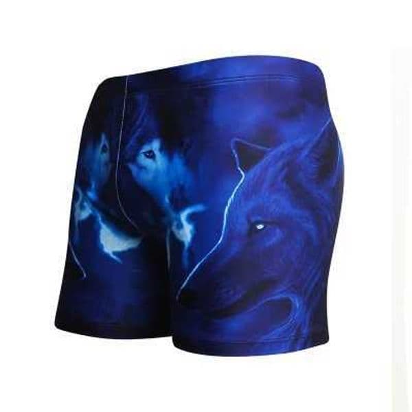Wolf Print Men Swimwear Swimming Trunks Push Up Bathing Suit Man Diving Swimsuit Briefs Big Size Beach Sport Shorts X250213 S26