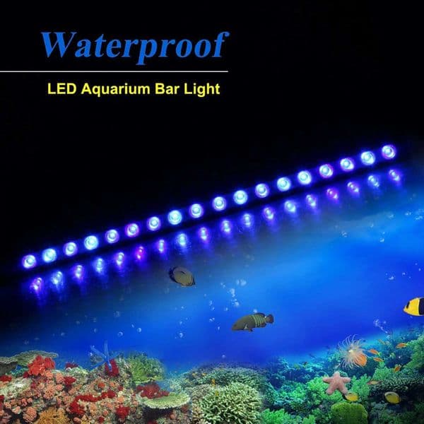 Populargrow 54W Led Aquarium Strip Bar Light with 470nm Blue Spectrum for Coral Reef Fish Tank Z250214