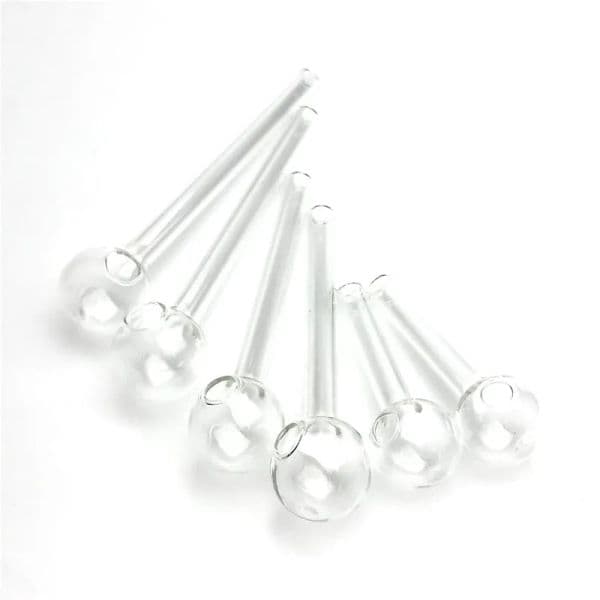 Pyrex Oil Burner Glass Pipes Clear Thick Mini Burners Bubbler for Smoking Water Bongs Straw Tube ZZ