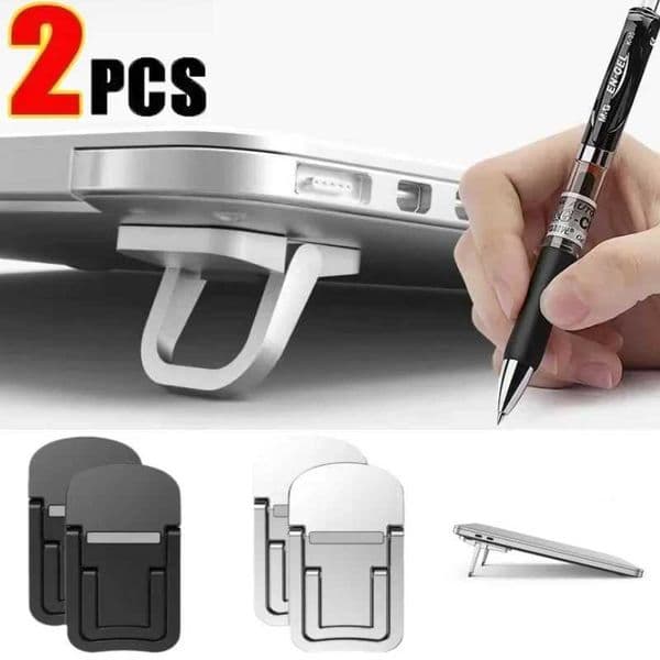 1pair Portable Keyboard Riser Self-Adhesive Mini Laptop Stand Invisible Computer Keyboard Stand for MacBook NoteBook DissipationXJ250214