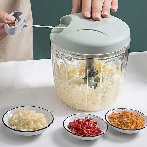 500/900ML Manual Meat Mincer Garlic Chopper Rotate Garlic Press Crusher Vegetable Onion Cutter Kitchen Cooking Accessories 250210