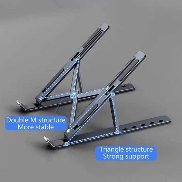 8 Gear Foldable Laptop Stand Holder Portable Notebook port Base Adjustable Riser Cooling Bracket Laptop Cooler AccessoriesXJ250214