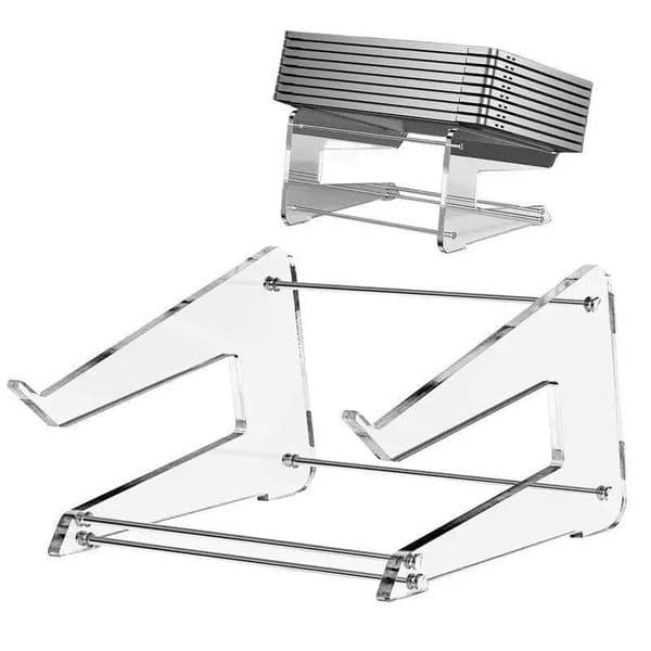 Laptop Cooling Stand Ergonomic Detachable Acrylic Computer Riser Heat Dissipation Hollow out Clear Notebook HolderXJ220228
