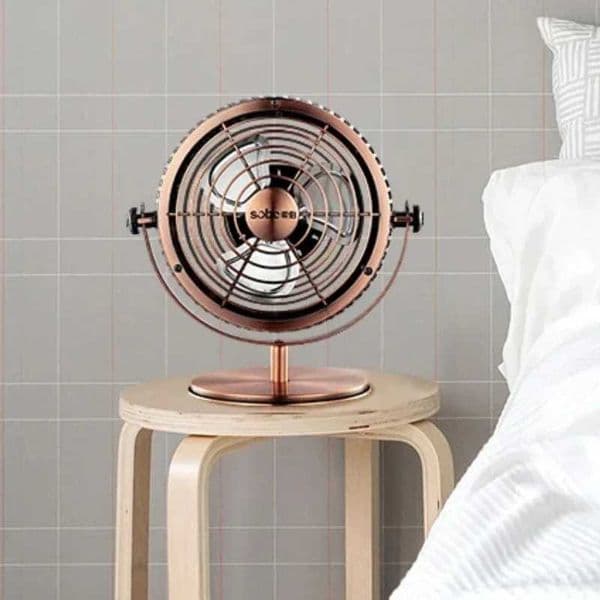 Sauber Mini USB Rechargeable Fan Full Metal Student Dormitory Office Fan Desktop Z250214