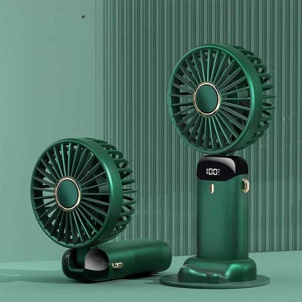 New USB Handheld Fan Mini Portable Desktop Charging Small Fan Foldable Digital Display Aromatherapy Small Electric Fan Z250214
