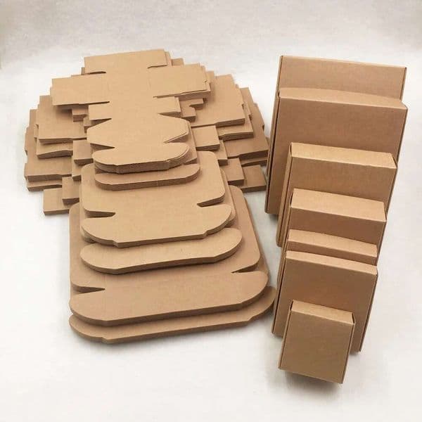 50Pcs/Lot Gift Box Kraft Blank Carry Case Jewelry Accessory Packaging Handmade Cardboard Display Paper Boxes