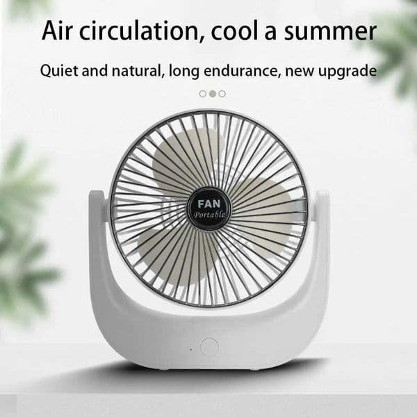 New desktop fan multi-angle air supply soft wind wireless three-speed adjustable rechargeable USB small fan Z250214