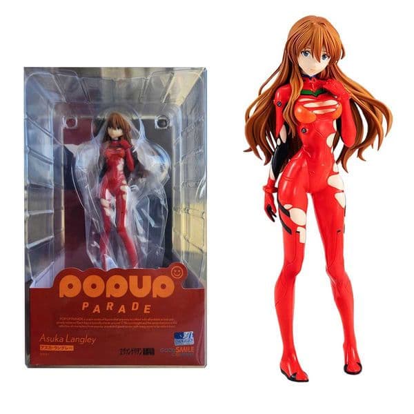 17.5CM EVA Anime Figure Asuka Langley Soryu Red Combat Suit Ayanami Rei Standing Model Desktop Collection Decoration Toys Doll