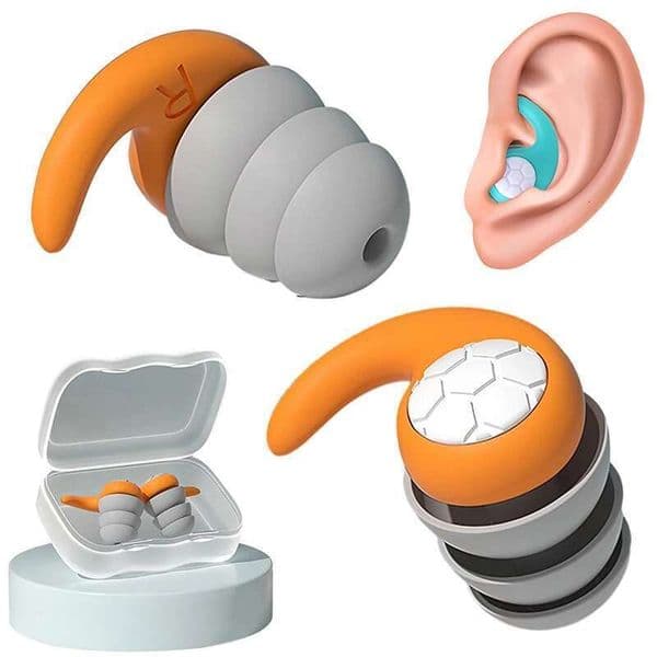 6Pcs/Set 1 Pair Soft Silicone Anti-Noise Cancelg Sleeping Ear Plugs Suitable for Sleep Swimming Waterproof Noise Filter Creating