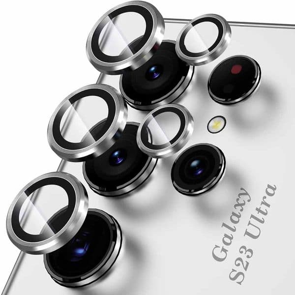 Metal Lens Ring Glass For Samsung Galaxy S25 S24 S23 S22 Ultra Plus Z Flip Fold 6 Camera Protection Cover Tempered Glass Case