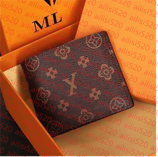 Top classic luxury designers short wallets mens for Women real leather pvc Business credit card holder men wallet womens with box 07