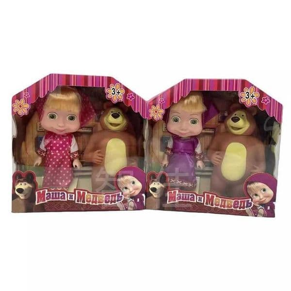 Masha bear 6.5-inch Martha and Bear cartoon comforting doll toy online wholesale