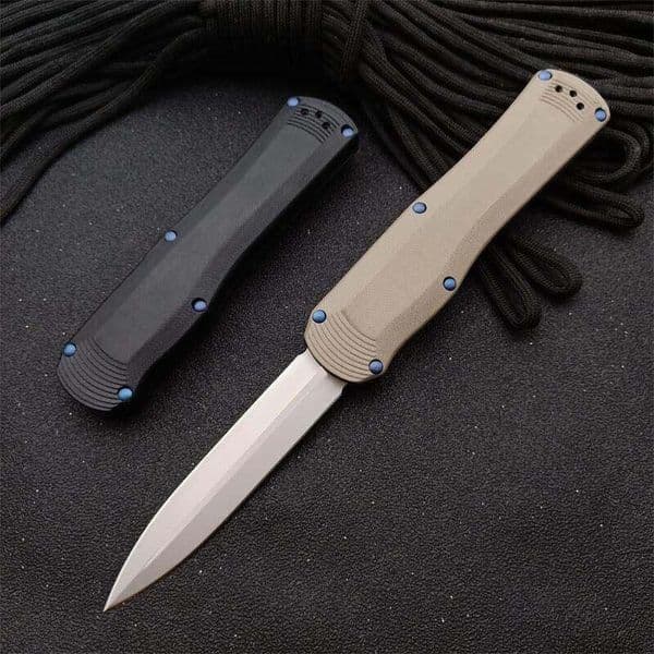 Folding Pocket Knife with Double Edge Blade and OD G Handle Everyday Carry 6e